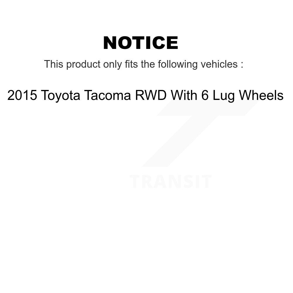 [Front+Rear] 2015 Toyota Tacoma RWD Premium OE Brake Rotor Drum Kit & Ceramic Pads For Max Braking