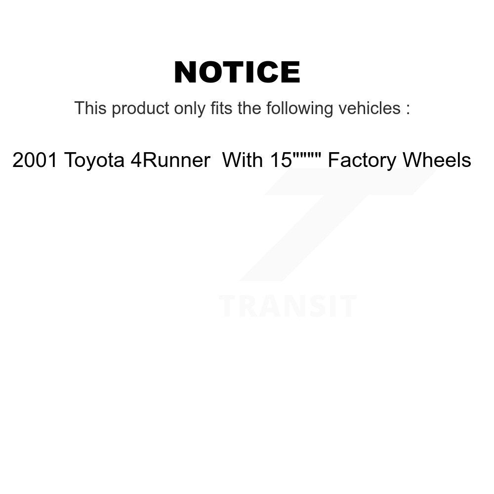 Front Rear Disc Brake Rotors Ceramic Pads And Drum Kit For Toyota 4Runner