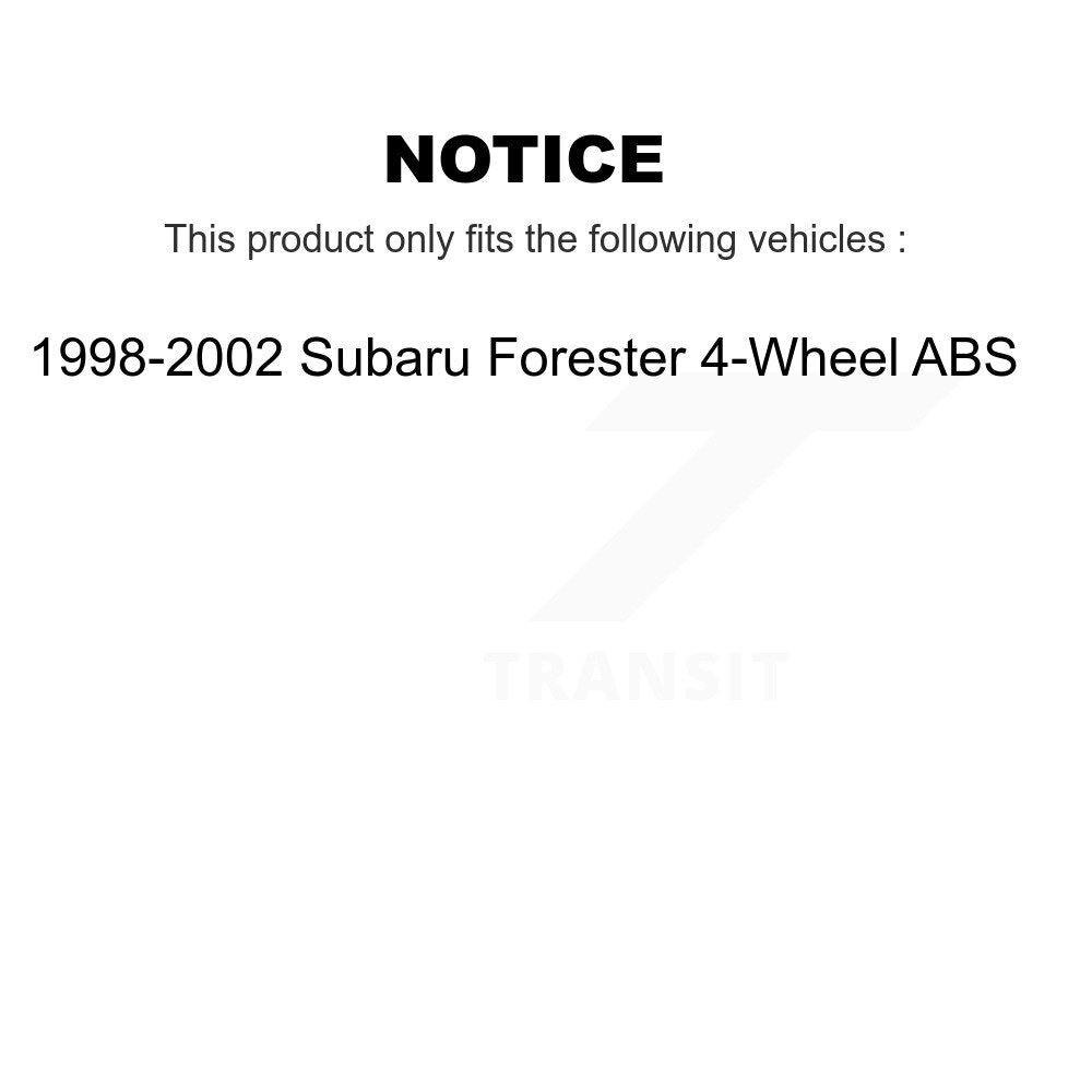 Kit de tambour de frein à disque avant et arrière, Rotor en céramique, pour Subaru Forester 4 roues ABS 