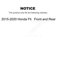 Charger l&#39;image dans la galerie, Rotors de frein à disque avant et arrière, plaquettes en céramique et Kit de batterie pour Honda Fit 2015 – 2020 