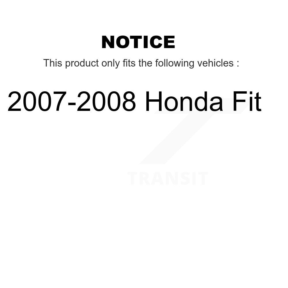 [Front+Rear] 2007-2008 Honda Fit Premium OE Brake Rotor Drum Kit & Ceramic Pads For Max Braking