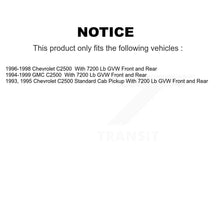 Load image into Gallery viewer, Front Rear Disc Brake Rotor Hub Ceramic Pad And Drum Kit For C2500 Chevrolet GMC