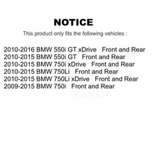 Charger l'image dans la galerie, Front Rear Brake Rotor &amp; Ceramic Pad Kit (6Pc) For BMW 750Li xDrive 750i 550i GT