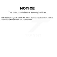 Load image into Gallery viewer, Front Rear Disc Brake Rotors And Ceramic Pads Kit For Volkswagen Jetta Taos
