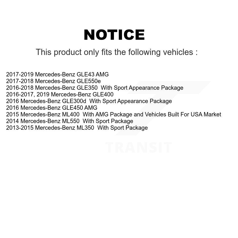 Rear Brake Rotor Ceramic Pad Kit For Mercedes-Benz ML350 GLE350 GLE43 AMG GLE400