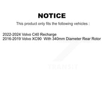 Load image into Gallery viewer, Rear Brake Rotors Ceramic Pad Kit For 16-19 Volvo XC90 With 340mm Diameter Rotor