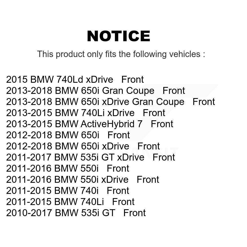 Front Brake Rotors Ceramic Pad Kit For BMW 550i xDrive 650i 740Li 740i 535i GT 7