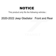 Charger l&#39;image dans la galerie, [Front+Rear] 2020-2022 Jeep Gladiator Premium OE Brake Rotors &amp; Ceramic Pads Kit For Max Braking