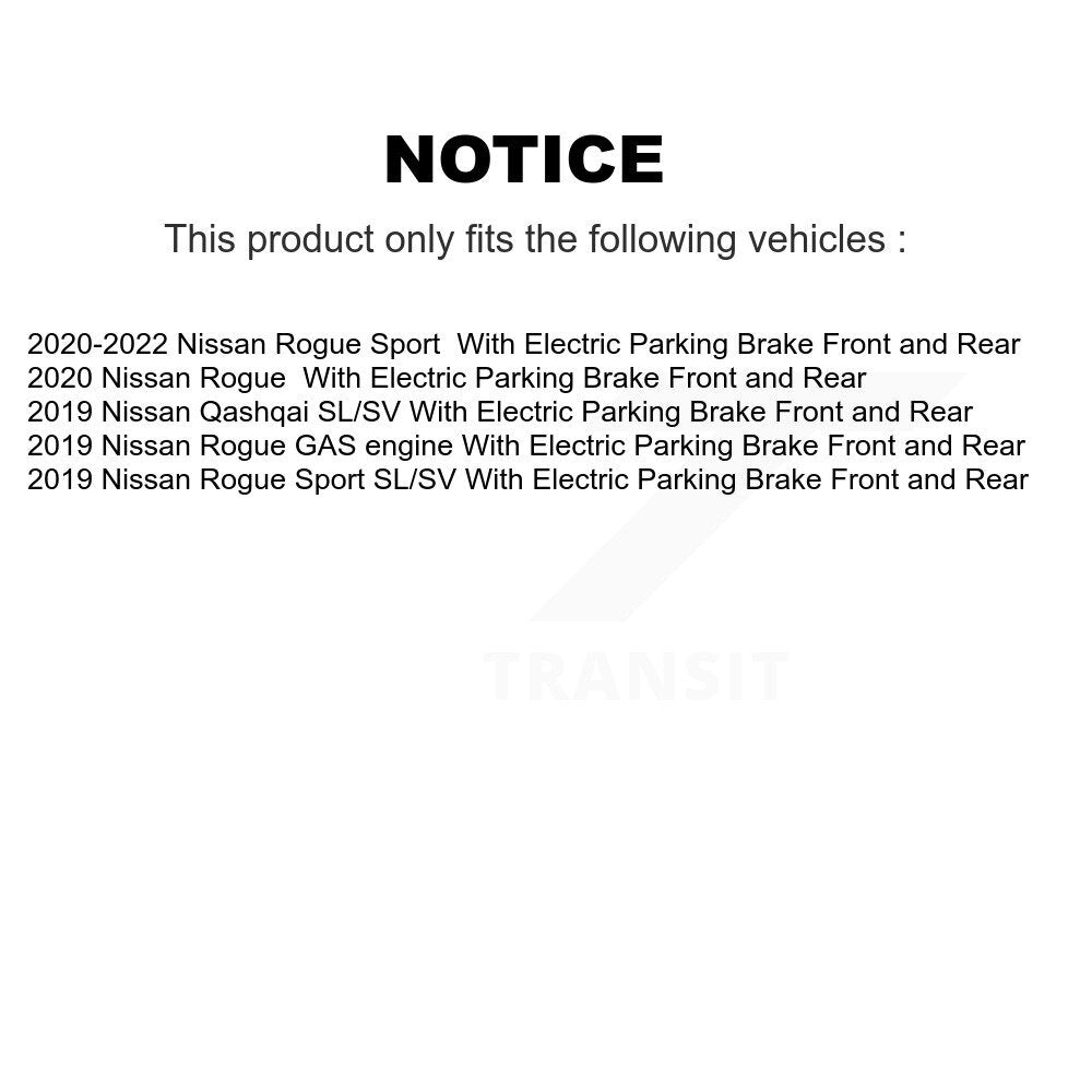 Front Rear Disc Brake Rotors And Ceramic Pads Kit For Nissan Rogue Sport Qashqai