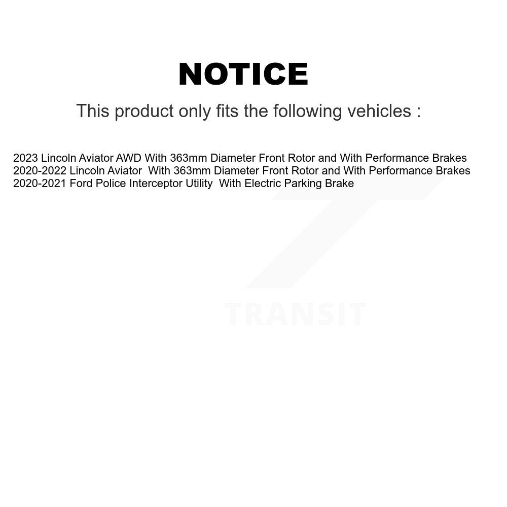 Front Rear Brake Rotor & Ceramic Pad Kit For Lincoln Aviator Ford Police Utility