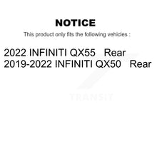 Charger l&#39;image dans la galerie, Rear Disc Brake Rotors And Ceramic Pads Kit For INFINITI QX50 QX55