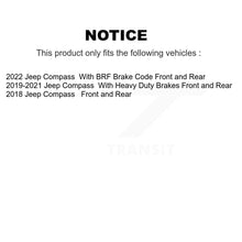 Charger l'image dans la galerie, Front Rear Disc Brake Rotors And Ceramic Pads Kit For Jeep Compass