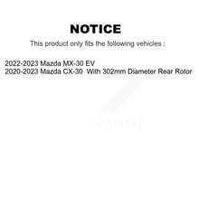 Load image into Gallery viewer, Rear Disc Brake Rotors And Ceramic Pads Kit For Mazda CX-30 MX-30 EV