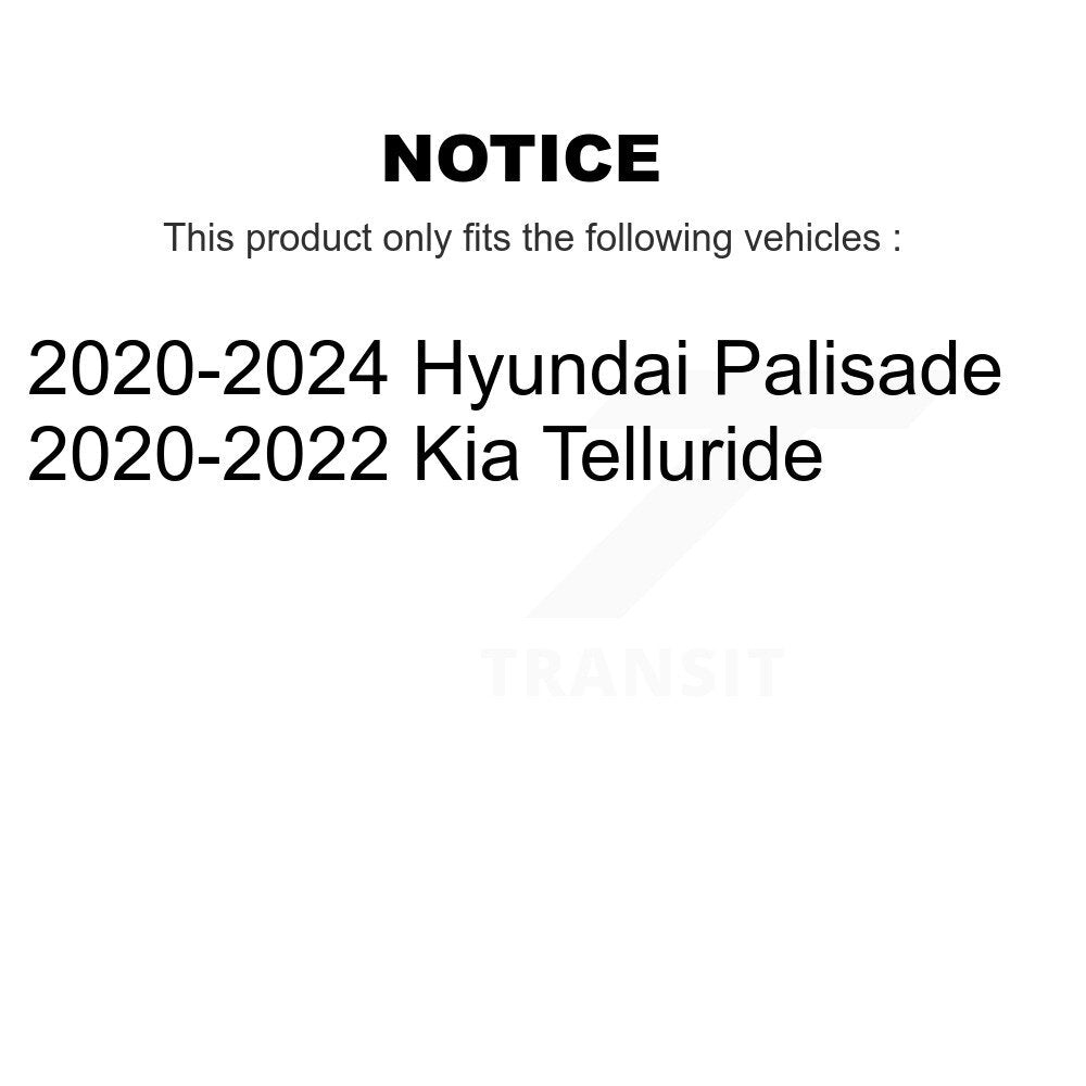 Front Rear Disc Brake Rotor & Ceramic Pad Kit For Kia Telluride Hyundai Palisade