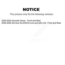 Charger l&#39;image dans la galerie, [Front+Rear] 2020-2022 Hyundai Venue Kia Soul Premium OE Brake Rotors &amp; Ceramic Pads Kit For Max Braking