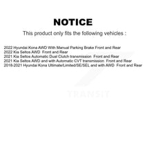 Charger l'image dans la galerie, Front Rear Disc Brake Rotors And Ceramic Pads Kit For Hyundai Kona Kia Seltos