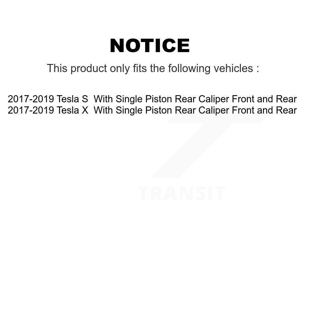 [Front+Rear] 2017-2019 Tesla X S Premium OE Brake Rotors & Ceramic Pads Kit For Max Braking