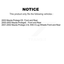 Charger l'image dans la galerie, Front Rear Disc Brake Rotors Ceramic Pad And Drum Kit For Mazda Protege Protege5