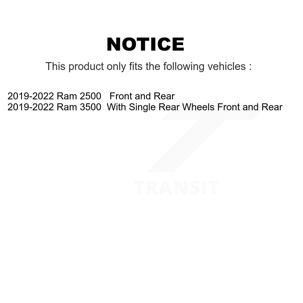 [Front+Rear] 2019-2022 Ram 2500 3500 Premium OE Brake Rotors & Ceramic Pads Kit For Max Braking