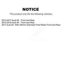 Charger l'image dans la galerie, Front Rear Disc Brake Rotors And Ceramic Pads Kit For Audi S4 S5