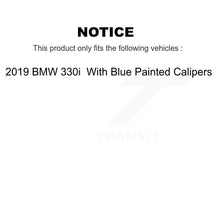 Charger l'image dans la galerie, [Front] 2019 BMW 330i With Blue Painted Calipers Premium OE Brake Rotors &amp; Ceramic Pads Kit For Max Braking