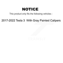 Load image into Gallery viewer, [Front] 17-22 Tesla 3 With Gray Painted Calipers Premium OE Brake Rotors &amp; Ceramic Pads Kit For Max Braking