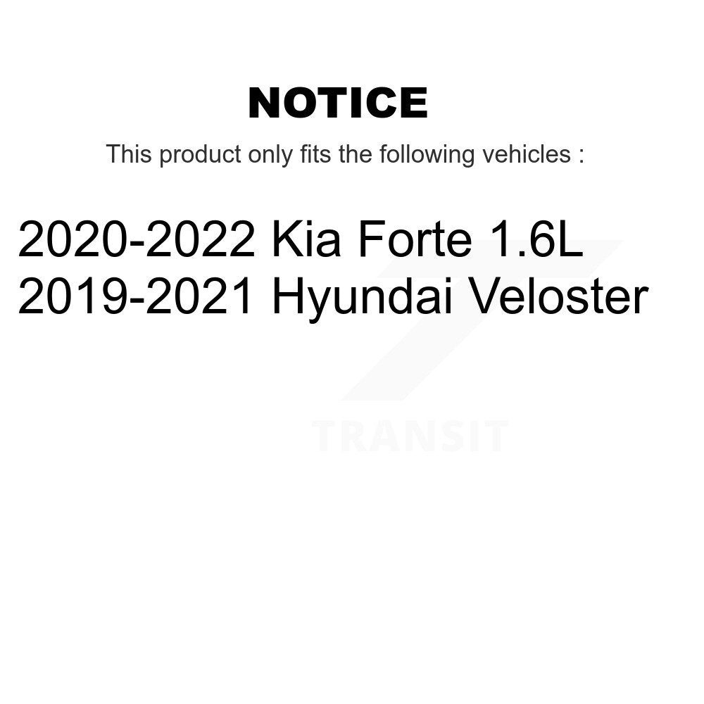 Rear Disc Brake Rotors And Ceramic Pads Kit For Kia Forte Hyundai Veloster