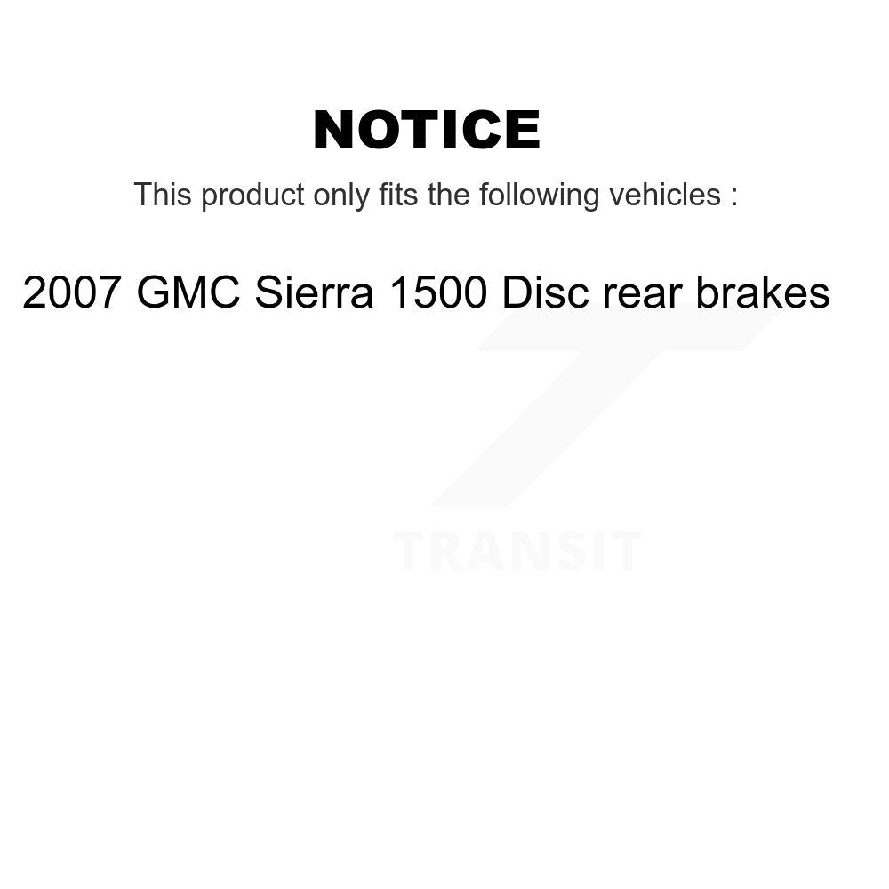 Front Rear Disc Brake Rotors Ceramic Pads And Drum Kit (7Pc) For GMC Sierra 1500
