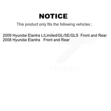 Load image into Gallery viewer, Front Rear Disc Brake Rotors Ceramic Pads And Drum Kit (9Pc) For Hyundai Elantra