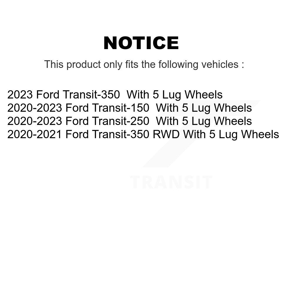 Rear Brake Rotors & Ceramic Pad Kit For Ford Transit-250 Transit-150 Transit-350