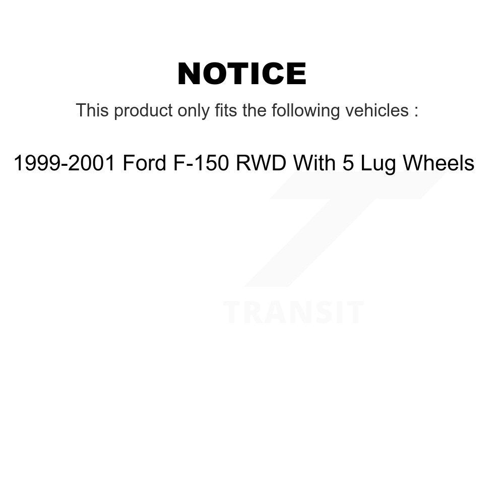 Front Rear Brake Rotor Ceramic Pad Drum Kit For Ford F-150 RWD With 5 Lug Wheels