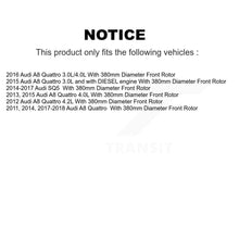 Charger l'image dans la galerie, Front Disc Brake Rotors And Ceramic Pads Kit For Audi SQ5 A8 Quattro K8T-104502