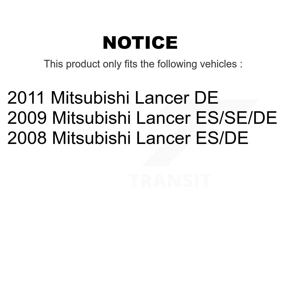 Front Rear Disc Brake Rotors Ceramic Pads And Drum Kit For Mitsubishi Lancer