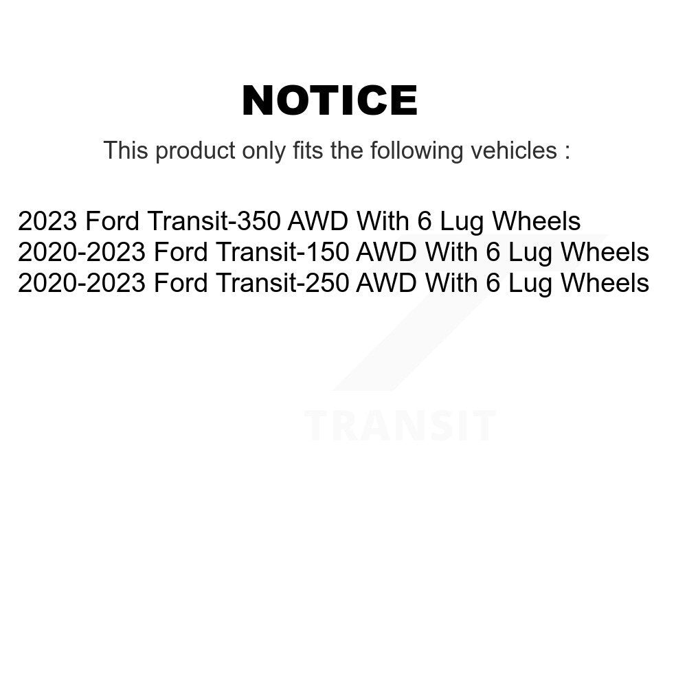 Front Rear Brake Rotor & Ceramic Pad Kit For Ford Transit-250 Transit-150 Transit-350 AWD K8T-104584