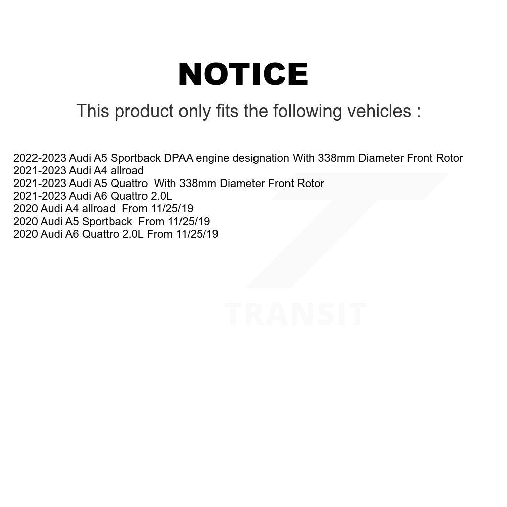 Front Rear Disc Brake Rotor & Ceramic Pad Kit For Audi A5 Sportback A4 allroad Quattro A6 K8T-104589