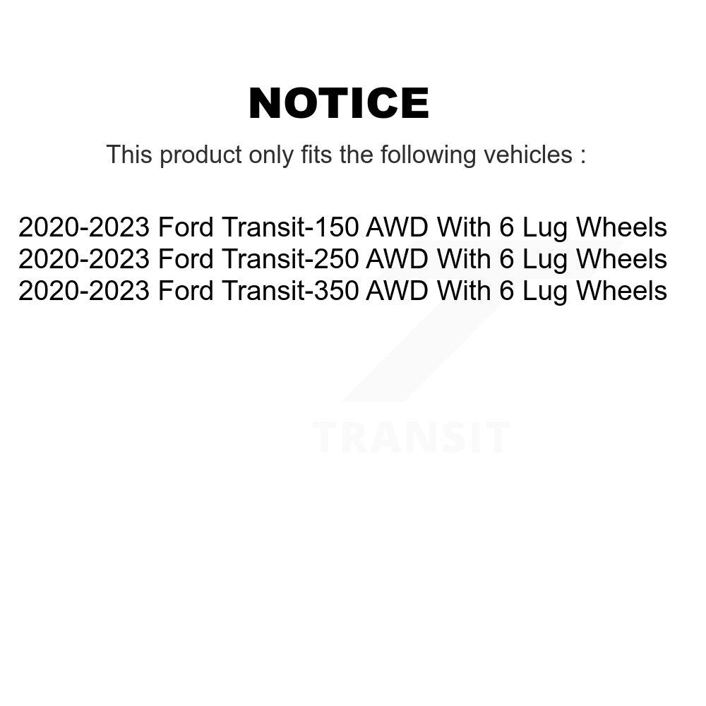 Front Disc Brake Rotor & Ceramic Pad Kit For Ford Transit-250 Transit-350 Transit-150 AWD K8T-104683