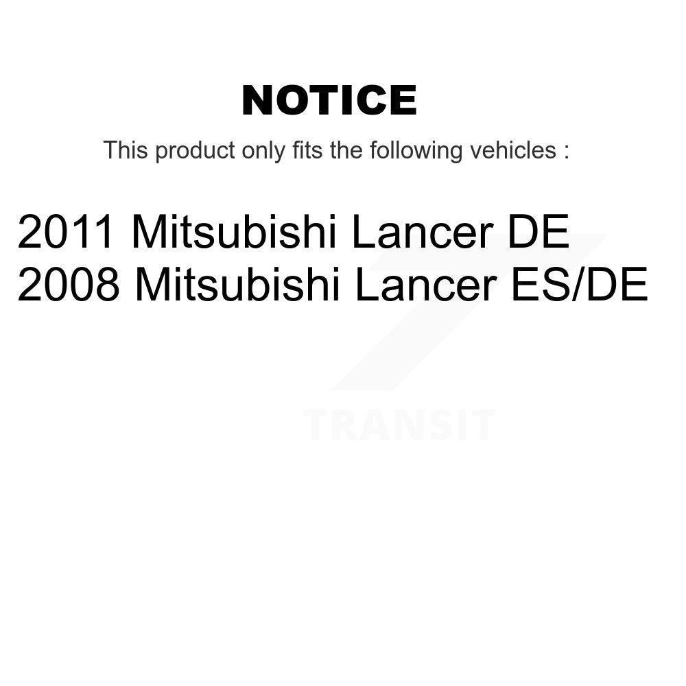 Front Rear Disc Brake Rotor Ceramic Pad And Drum Kit (9Pc) For Mitsubishi Lancer