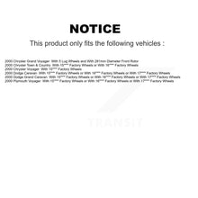 Load image into Gallery viewer, Front Rear Brake Rotor Ceramic Pad Drum Kit (9Pc) For Dodge Caravan Grand Chrysler Town &amp; K8T-105777