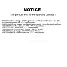 Load image into Gallery viewer, Front Brake Rotors Ceramic Pad Kit For Dodge Caravan Grand Plymouth Voyager Chrysler Town K8T-105800