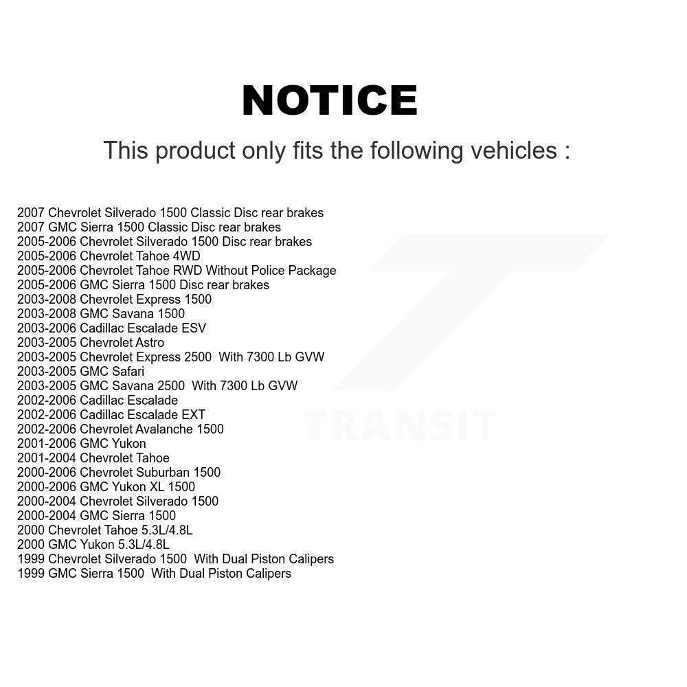 Front Brake Caliper Kit For Chevrolet Silverado 1500 GMC Tahoe Sierra Suburban
