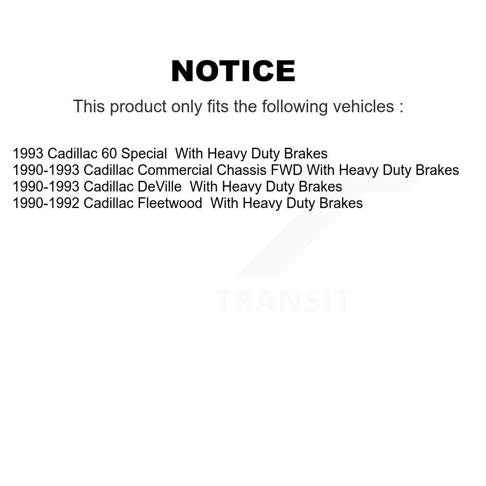 Front Brake Caliper Kit For Cadillac DeVille Fleetwood 60 Special Commercial