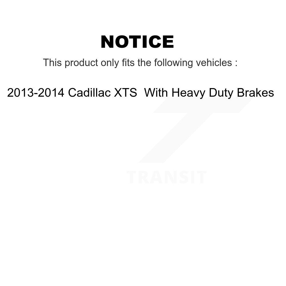 Front Rear Brake Caliper Kit For 2013-2014 Cadillac XTS With Heavy Duty Brakes