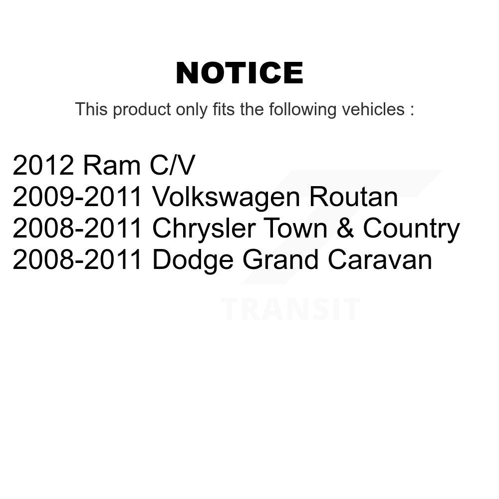 Front Rear Brake Caliper Kit For Dodge Grand Caravan Chrysler Town & Country Ram