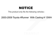 Charger l&#39;image dans la galerie, Front Rear Brake Caliper Kit For 2003-2009 Toyota 4Runner With Casting # 13WH