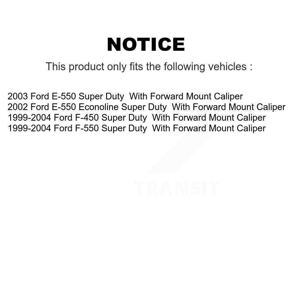 Front Rear Brake Caliper Kit For Ford E-550 Super Duty F-450 F-550 Econoline