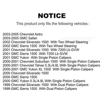 Charger l'image dans la galerie, Front Rear Brake Caliper Kit For Chevrolet Silverado 1500 GMC Sierra Astro Tahoe