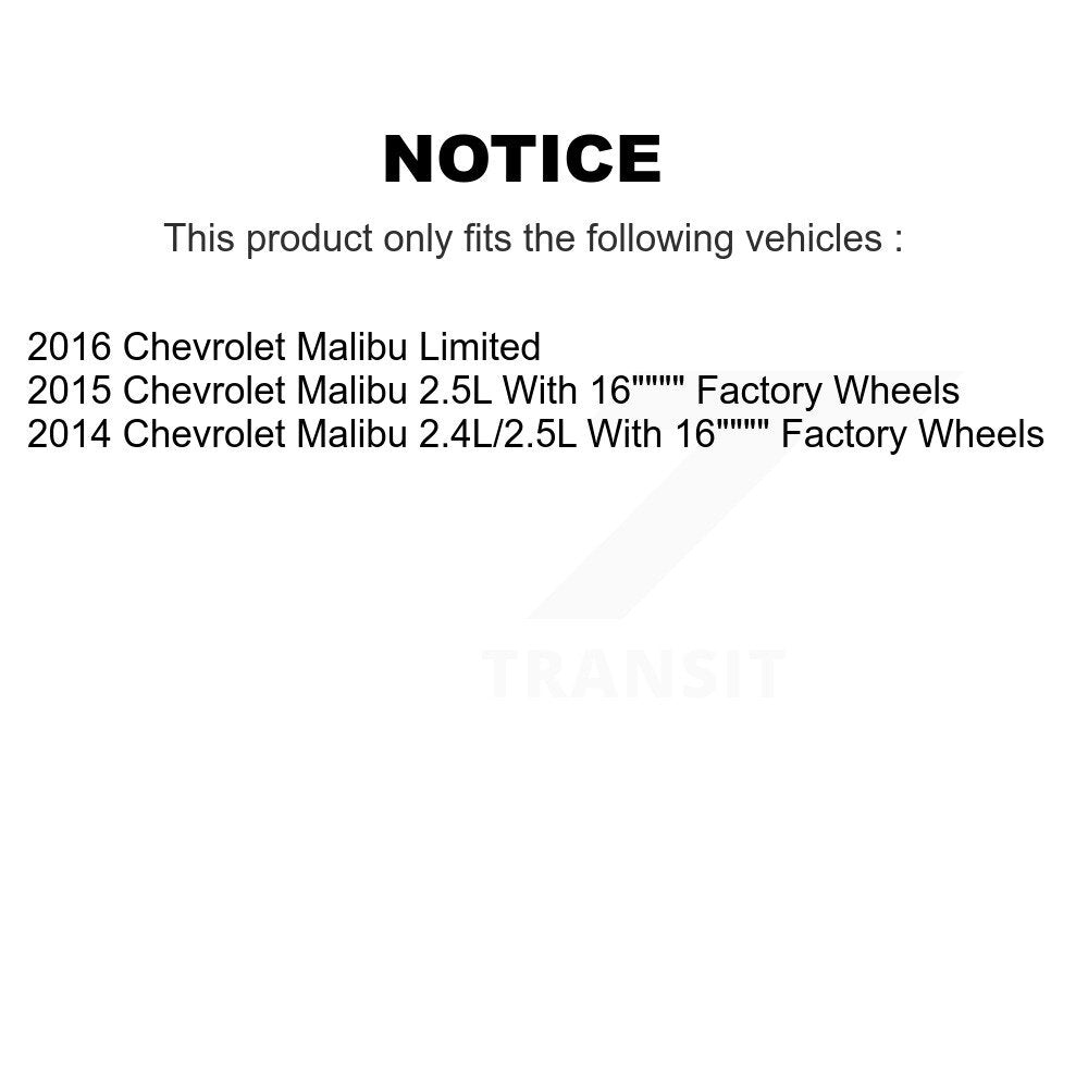 Front Rear Disc Brake Caliper Left Right Side Kit For Chevrolet Malibu Limited