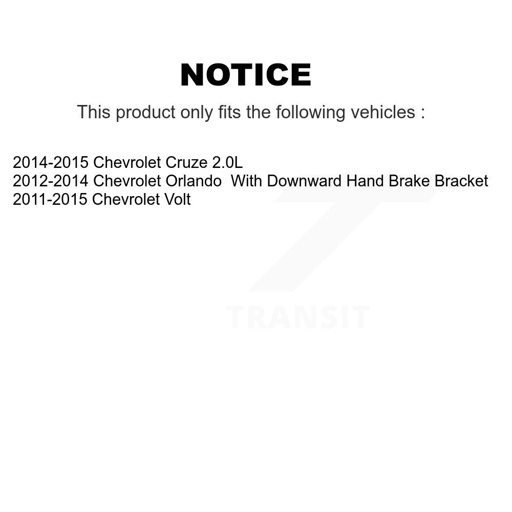 Front Rear Disc Brake Caliper Left Right Side Kit For Chevrolet Cruze Volt
