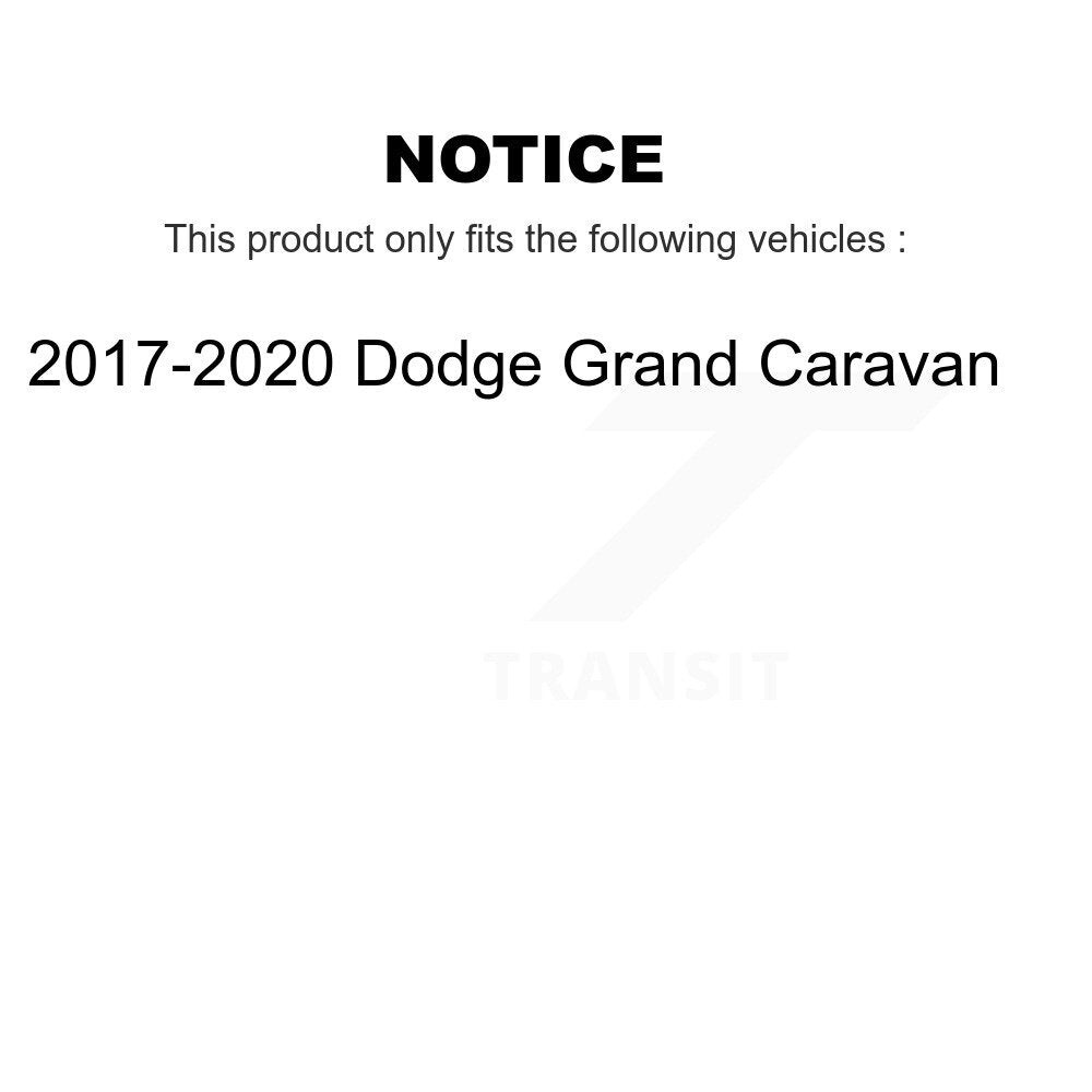 Front Rear Brake Caliper Left Right Side Kit For 2017-2020 Dodge Grand Caravan