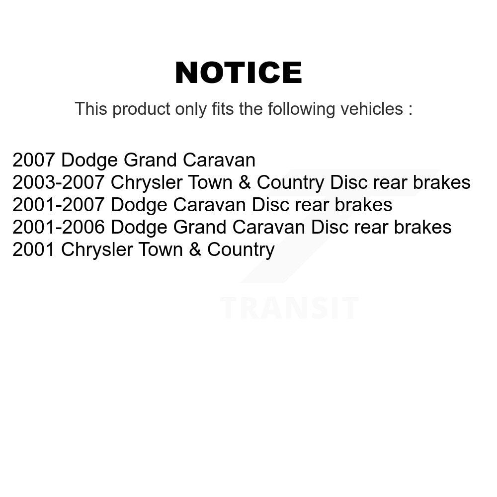 Kit d'étrier de frein à disque avant pour Dodge Grand Caravan Chrysler Town &amp; Country 